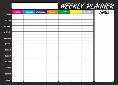 Extra Large A2 Dry Wipe Weekly Planner • £6