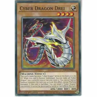 SDCS-EN005 Cyber Dragon Drei | 1st Edition Common | YuGiOh Trading Card Game TCG • £0.99