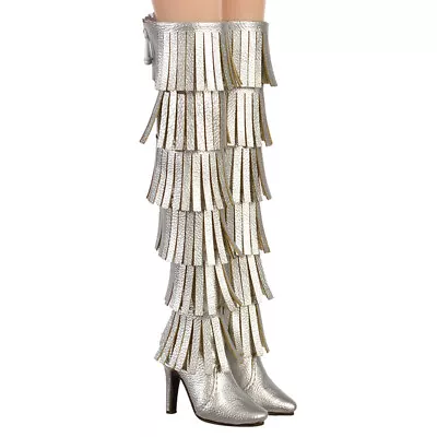 Silver Tassel Shoes For 16  Tonner Doll Ellowyne Wilde Antoinette Daja Va Doll • $17.99