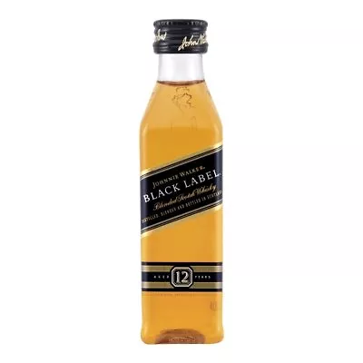 Johnnie Walker Black Label 12YO Blended Scotch Whisky Miniature (50mL) • $12.06