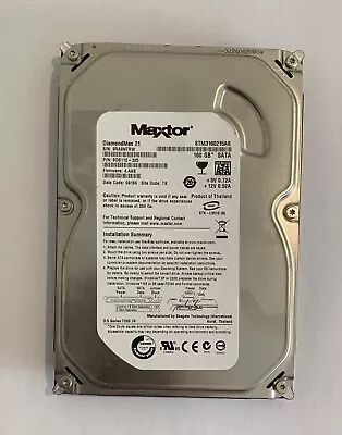 Maxtor DiamondMax21 STM3160215AS 160GB 3.5  SATA Hard Disk Drive [062] • £4