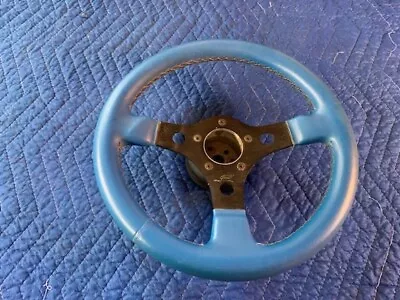 VINTAGE Grant Hot Rod Gasser Show Car 3 Spoke Steering Wheel Blue 13 Inch 13  • $130