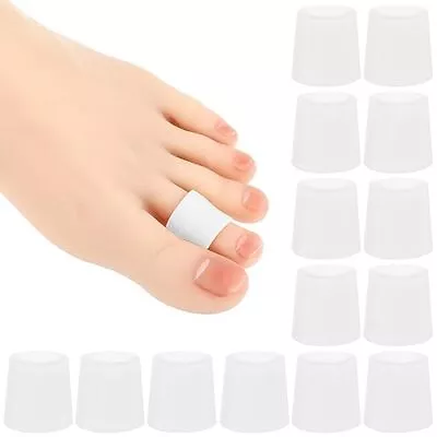 14 Pcs Silicone Pinky Toe Protectors Soft Small Toe Caps Sleeves Prevent White • $6.41