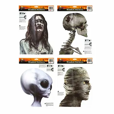 Halloween Character Car Window Stickers - Scary Decor Party Trick Or Treat  • £3.19