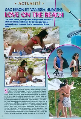 Zac Efron Shirtless - Vanessa Hudgens - 11  X 8  Teen Magazine Pinup Mini-Poster • $4.94