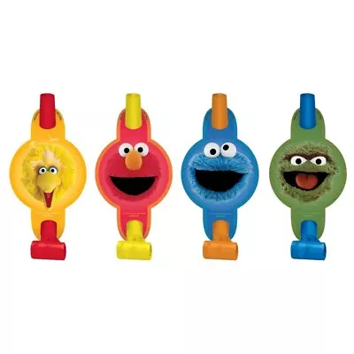 Sesame Street Party Favour Blowers 8pk - Sesame Street Party Supplies • $2.54