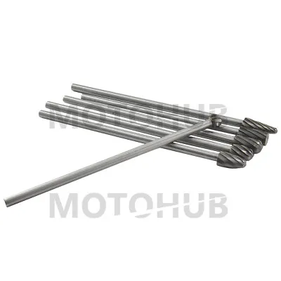 6pcs Rotary File Cut Burr 1/4  Carbide Burs Cast Iron Steel Alloy Metal Copper • $22.97