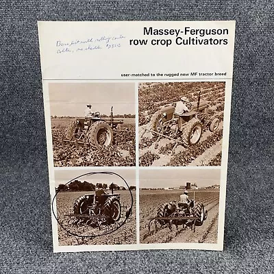 Vintage MASSEY-FERGUSON Brochure Row Crop Cultivators Farm Tractor Equipment AD • $9.97