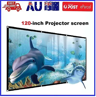 $32.99 • Buy 120” Foldable 3D Projector Screen Rear Front Projector Outdoor Home Movie Cinema