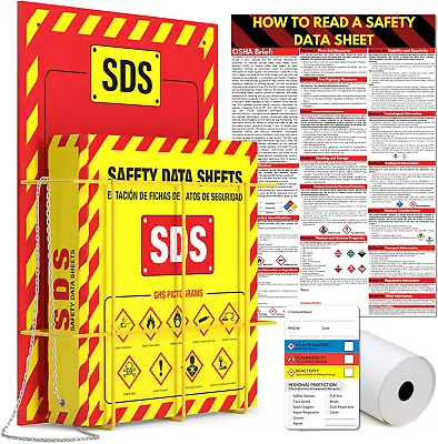 MSDS Wall Station - 3 Inch 3 Ring Material Safety Data Sheet Binder With SDS Wir • $100.99