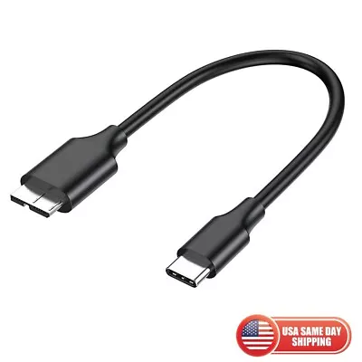 7 Inch Micro B To USB Type C 3.1 External Hard Drive Cable Cord MacBook Seagate • $7.99