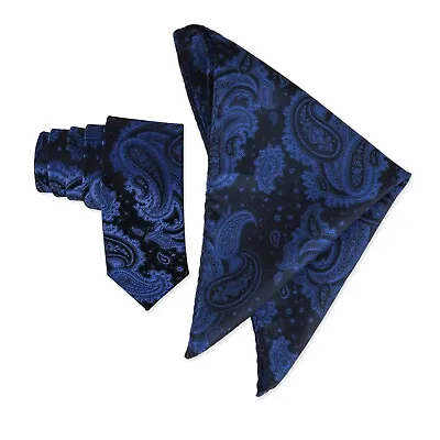 Tie Co Premium Slim 6cm Neck Tie & Pocket Square Hanky Matching Wedding Set 2pc • £7.99