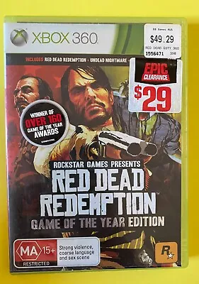 Red Dead Redemption: Game Of The Year Edition Xbox 360 PAL With Manual FREE POST • $40