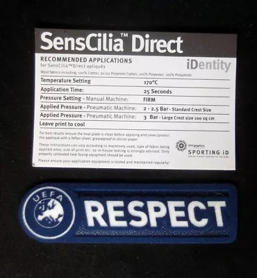 Official 2011/12 Champions League Respect Lextra Badge/Patch  • £11.99