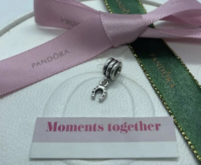 $27 • Buy Pandora Lucky Horseshoe Dangle Charm 790259 Retired Authentic Ale 925