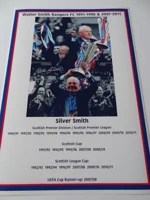 £3.99 • Buy Rangers FC Legend Walter Smith Signed Re-Print List Of Honours Exclusive Print