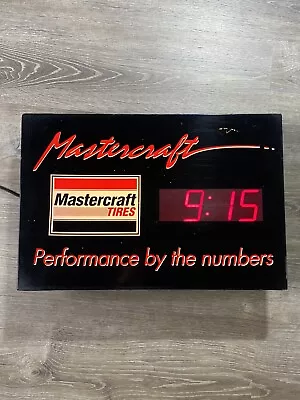 Vintage Mastercraft Tires Performance Lighted Clock Sign Light 21x14” • $125