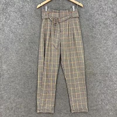 $19.95 • Buy Bershka Womens Pants Size US 4 AU 8 Multicolour Straight High Rise 202.14