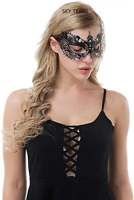 SKY TEARS Masquerade Mask For Women Venetian Style Diamante Metal Filigree Masks • £15.60