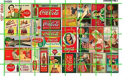 NH055 DAVE'S DECALS 1/2 Set N SCALE VINTAGE SODA AND COLA BILLBOARD ADVERT SIGNS • $4.94