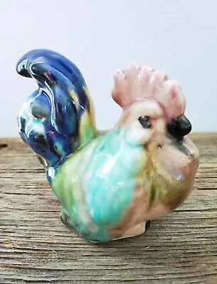 Majolica Chicken Rooster Figurine Hand Painted Vintage • $14.70