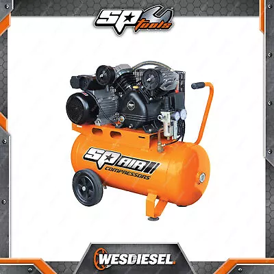 SP Tools 2.5Hp Belt Drive Air Compressor - V-Twin Cast Iron Portable 60L Tank • $1454.95