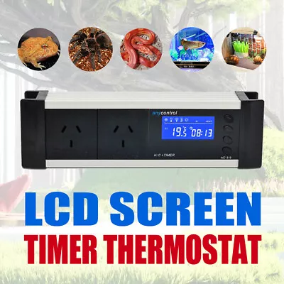 $33.95 • Buy LCD Reptile Aquarium Digital Day/Night Temperature Thermostat Controller AU