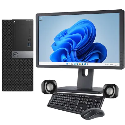 FAST COMPUTER I5 8th DESKTOP TOWER PC &TFT SET 16GB WINDOWS 11 HDD/SSD WARRANTY • £169.99