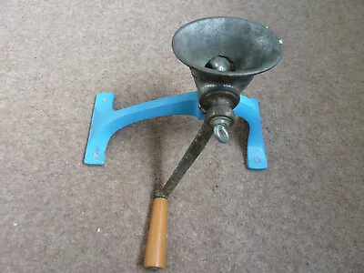 Vintage Spong & Co Hand Mincer Model 301 Blue Base • £5