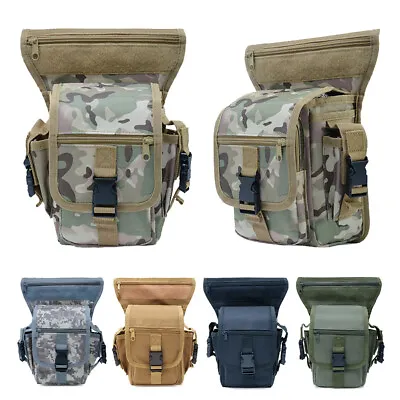 Men Tactical Military Drop Leg Bag Thigh Fanny Pack Utility Waist Belt Pouch Bag • $14.99