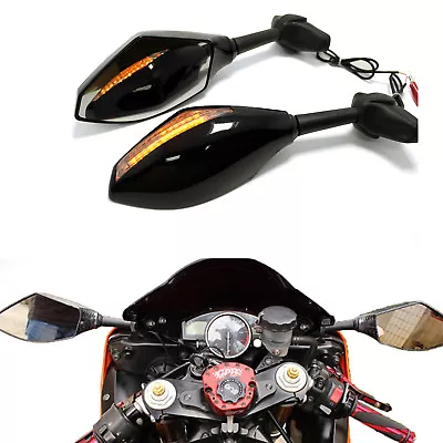 For Honda CBR954RR CBR929RR CBR900RR Sport LED Turn Signals Motorcycle Mirrors • $35.12