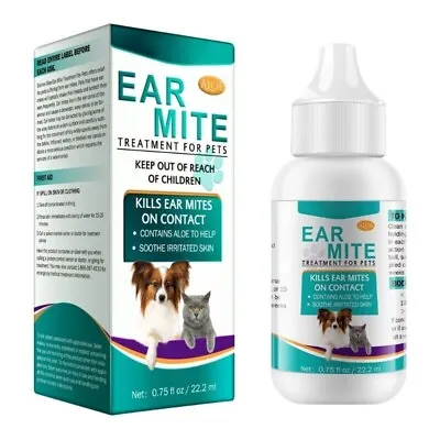 Ear Mite Treatment For Dogs & Cats - Kills Mites - Really Works - UK Seller. • £8.70