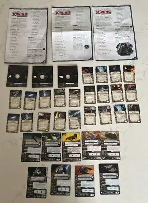 Star Wars X-Wing Miniatures Game Expansion Cards Lot Bundle • $6.99