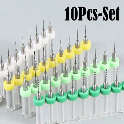 10Pcs 0.15mm - 0.5mm PCB Board Precise Drills Carbide Micro Drill Bits Tool • $3.53
