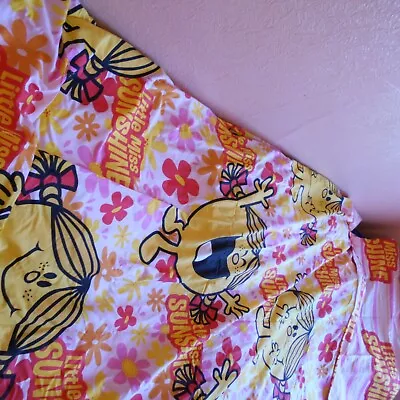 Little Miss Sunshine Pink SINGLE DUVET Bedding COVER TOP Fabric PATTERN Mr Men • £29.99