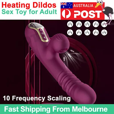 Thrusting Heating Rabbit Vibrator G-Spot Dildo Massager Sex Toys For Women Adult • $38.49