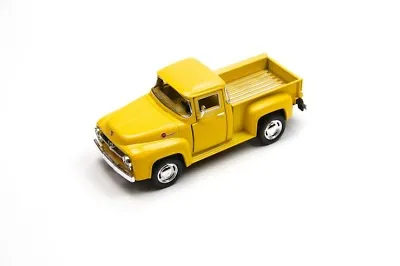 5  Kinsmart 1956 Ford F-100 Pickup Truck Diecast Model Toy Car 1:38 Yellow • $8.98