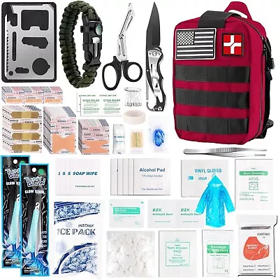 278Pcs Emergency Tactical Survival Kit Bag First Aid Military Prepper Kit Bag • $44.97