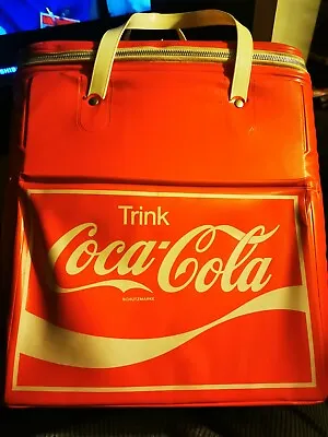 Vintage German Coca Cola Padded Cooler 70s 15  X 14  X 6  VW Beetle/Camper • £40