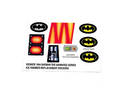 CUSTOM STICKERS For Batman The Animated Series Ice Hammer Kenner 1994 Bonus Logo • $10