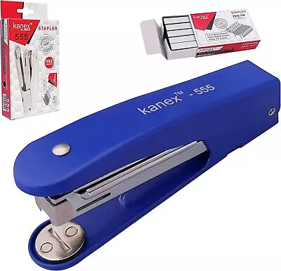 Heavy Duty Metal Robust Stapler 1000 X 26/6-1M Staples 30 Sheets Stapling Blue • £6.95