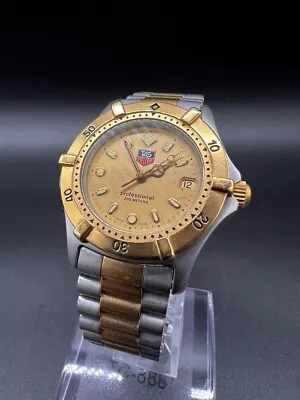 Tag Heuer Professional WE1220-R Watch Men Vintage Gold Quartz 34mm Swiss Made • $259