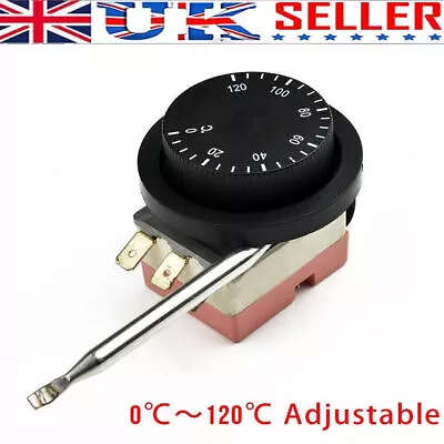 12V Capillary Electric Cooling Engine Fan Thermostat Control Switch With Probe S • £8.48