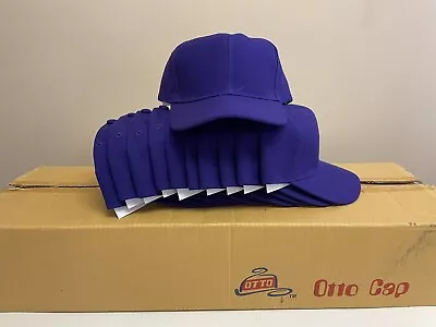 Vintage Lot Of 11 Otto Cap Wool Blend Snapback Hat Blank Purple • $79.95