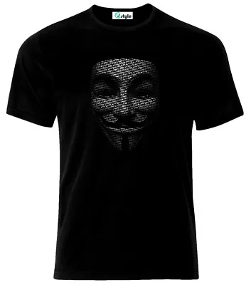 $12.36 • Buy Inspired By V For Vendetta Mask Anonymous T-Shirt 