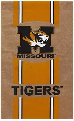 Missouri Tigers EG Premium 2-sided 29x43 BURLAP Banner House Flag University Of • $20.71