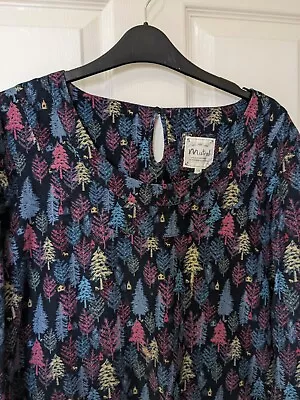 Mistral Fine Cord Tunic Dress Two Front Pockets Size 16 Trees Forest Design • £5.99