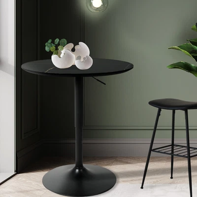 $79.99 • Buy Levede Bar Table Swivel Gas Lift Counter Dining Furniture Cafe Outdoor Black