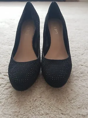 Miss KG Black Embellished Shoes Size 6 (39) • £7.99