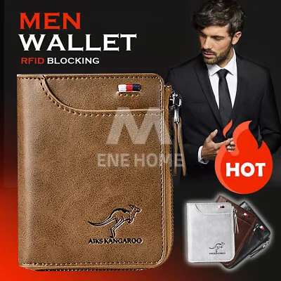 $14.61 • Buy Waterproof Men's RFID Blocking Leather Wallet Credit Card ID Holder Purse